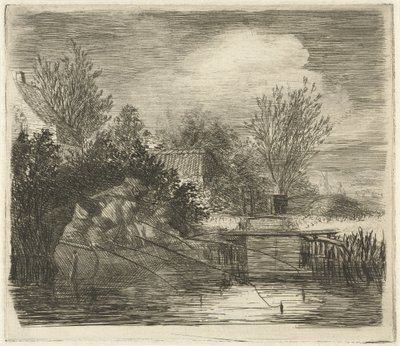 Pescatori presso un fiume da Louis Bernard Coclers