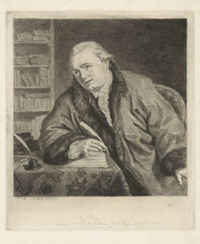 Ritratto del compositore e incisore Johan Antoni Kauclitz Colizzi da Louis Bernard Coclers