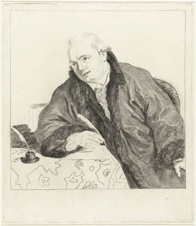 Ritratto del compositore e incisore Johan Antoni Kauclitz Colizzi da Louis Bernard Coclers