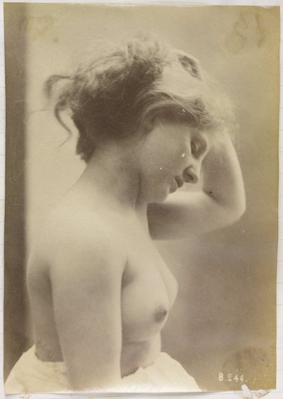 Studio di un nudo femminile, busto visto di lato, con i capelli sollevati da Louis Bonnard