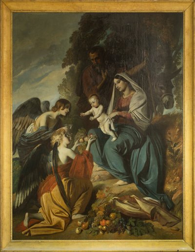 Angeli che nutrono la Sacra Famiglia da Louis Boulanger