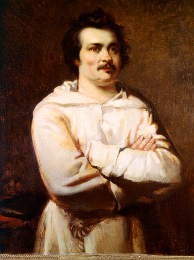 Ritratto di Honore de Balzac (1799-1850) XIX secolo (dipinto) da Louis Boulanger