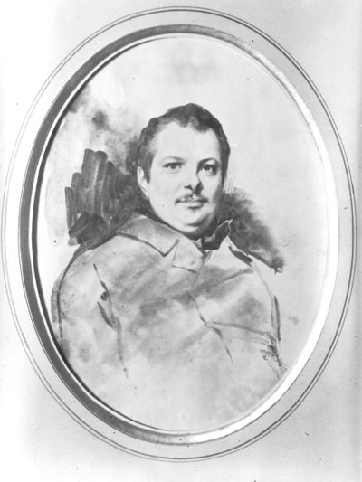Ritratto di Honoré de Balzac (1799-1850) c.1820 da Louis Boulanger