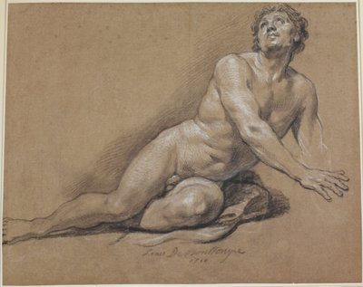 Nudo maschile reclinato da Louis Boullongne the younger