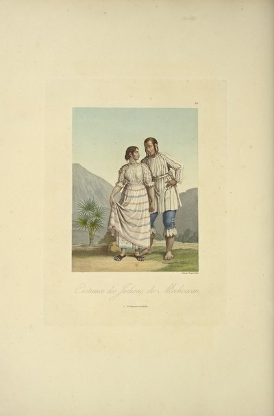 Costumi degli indiani di Mechoacan, illustrazione da 