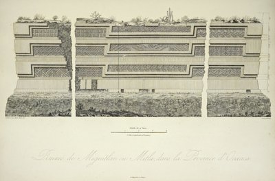 Rovine di Miguitlan o Mitla, nella provincia di Oaxaca, illustrazione da 