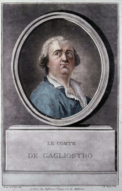 Giuseppe Balsamo, detto Alessandro, Conte di Cagliostro (1743 - 1795) di Brion de la Tour da Louis Brion de la Tour fils