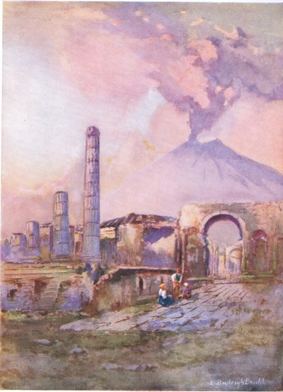 Pompei: Vesuvio in lontananza, da Hutchinsons Picturesque Europe pubblicato da Hutchinson & Son, c.1930 da Louis Burleigh Bruhl