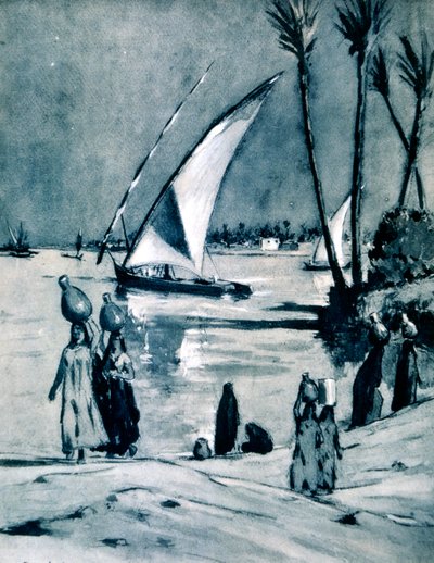 Portare acqua dal Nilo, Il Cairo, Egitto, 1928 da Louis Cabanes