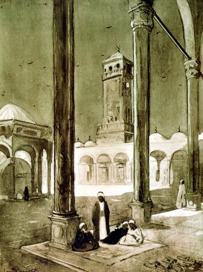 Ingresso alla Moschea di Muhammad Ali, Il Cairo, Egitto da Louis Cabanes