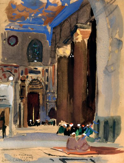 Interno della Moschea del Sultano Kalaoun, Il Cairo, Egitto, 1928 da Louis Cabanes