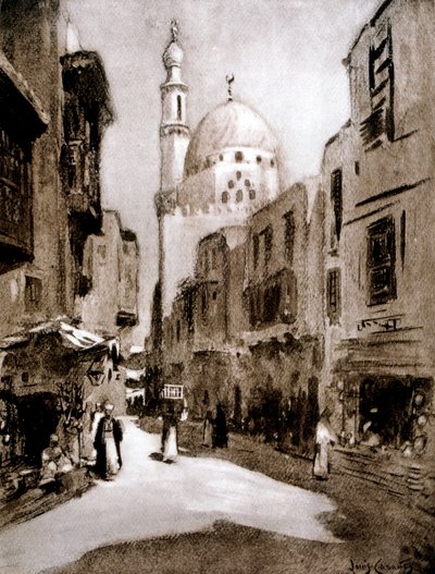 Vecchia strada al sole, Il Cairo, Egitto, 1928 da Louis Cabanes