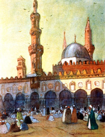 La Moschea di Al-Azhar, Il Cairo, Egitto, 1928 da Louis Cabanes