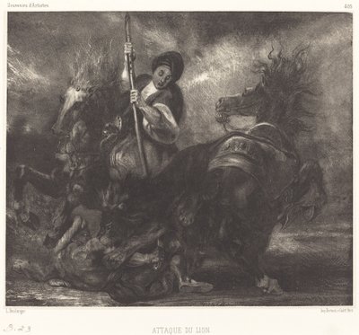 Attacco del leone da Louis Candide Boulanger