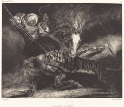 Attacco della tigre da Louis Candide Boulanger