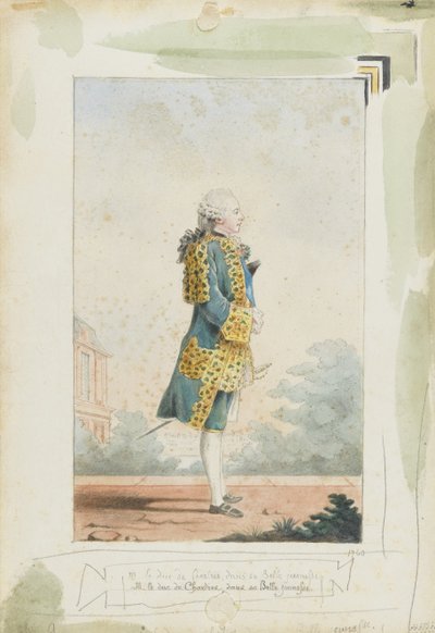 Luigi Filippo II, duca di Chartres 1747-1793, 1760 da Louis Carrogis dit Carmontelle