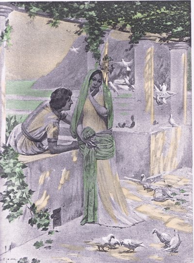 Restituta, illustrazione da Decameron di Boccaccio pubblicato da Navarre Society anni 