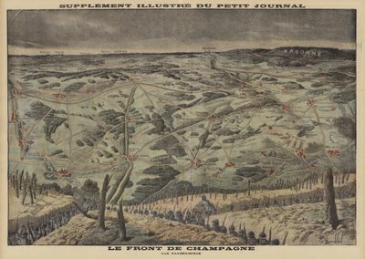 Il fronte occidentale in Champagne, Francia; Prima Guerra Mondiale da Louis Charles (after) Bombled