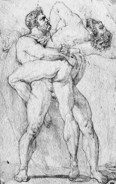 Ercole strangola Anteo da Louis Charles Auguste Couder