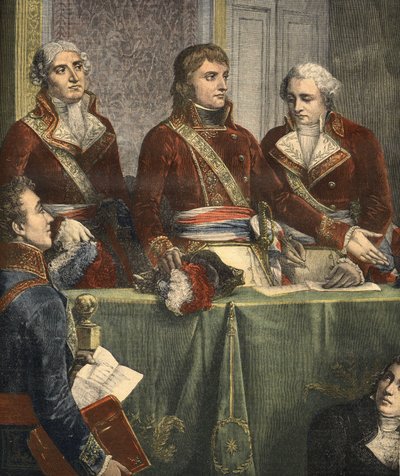 Installazione del Consiglio di Stato al Palais du Petit Luxembourg il 25 dicembre 1799 (incisione) da Louis Charles Auguste Couder