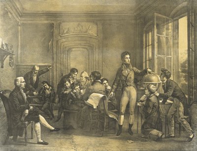Louis-Philippe insegna geografia al Collège de Reichenau, pub. 1820 da Louis Charles Auguste Couder