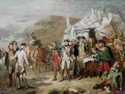 Schizzo per la battaglia di Yorktown, 1-17 ottobre 1781, c.1836 da Louis Charles Auguste Couder