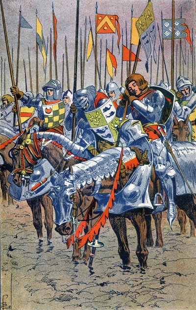 Battaglia di Azincourt da Louis Charles Bombled