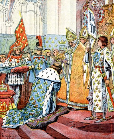 Incoronazione del re francese Carlo VII alla presenza di Giovanna d