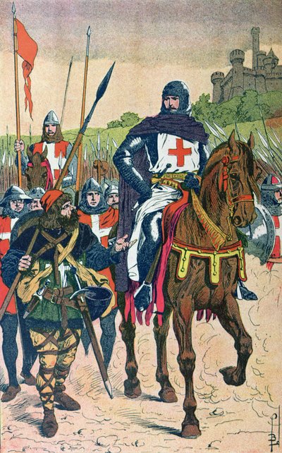 Partenza per le Crociate, illustrazione da 