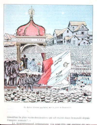 Riunione festiva a Tananarive con la Regina Ranavalona III (1862-1917), da 