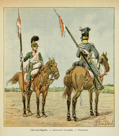 Cavalleria leggera della Guardia: Lancieri francesi e polacchi, Collezione Privata da Louis Charles Bombled