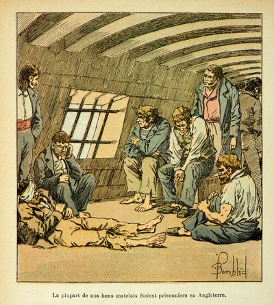 Prigionieri francesi sui pontoni inglesi, Collezione Privata da Louis Charles Bombled