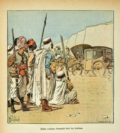 Spedizione in Egitto. Egiziani sorpresi dagli equipaggi francesi, Collezione Privata da Louis Charles Bombled