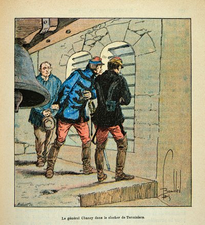 Generale Chanzy nel campanile di Terminiers durante la battaglia di Loigny in dicembre 1870, Collezione privata da Louis Charles Bombled