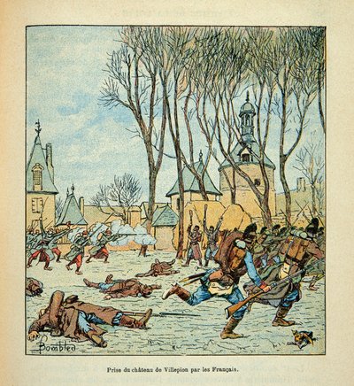 Cattura del castello di Villepion da parte dei francesi il 1° dicembre 1870, Collezione privata da Louis Charles Bombled