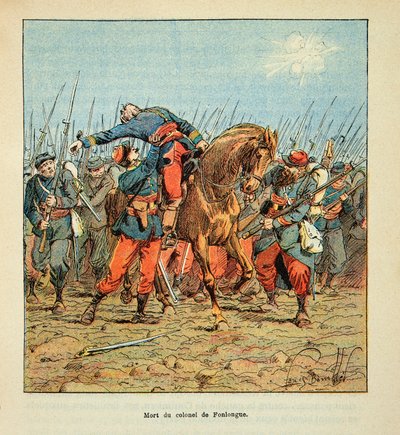 Battaglia di Coulmiers, 9 novembre 1870, morte del colonnello Couderc de Fonlongue da Louis Charles Bombled