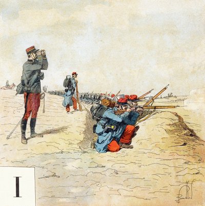 Lettera I: Fanteria, "Je serai soldat" - Alfabeto militare da Louis Charles Bombled