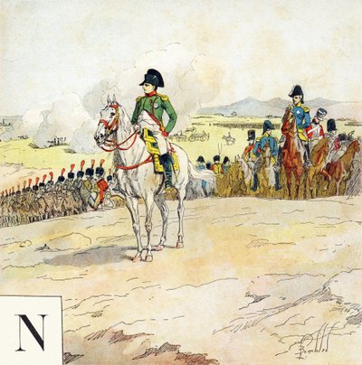Lettera N: Napoleone, "Je serai soldat" - Alfabeto militare da Louis Charles Bombled