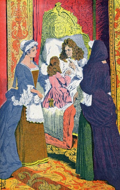 Luigi XIV sul letto di morte da Louis Charles Bombled