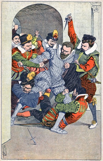 Assassinio di Enrico I, Duca di Guisa, a Blois nel 1588 da Louis Charles Bombled