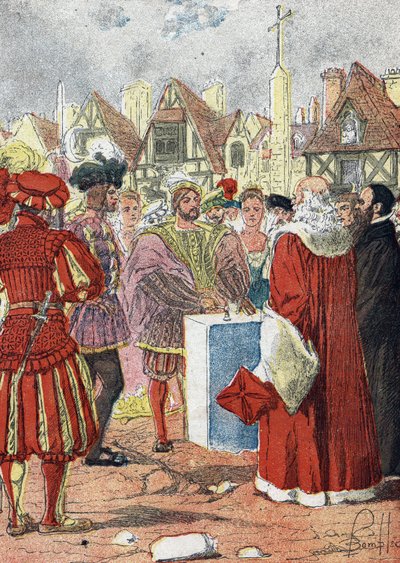 Posa del re di Francia Francesco I della prima pietra dell