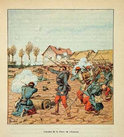 Battaglia di Coulmiers, 9 novembre 1870, assalto dei francesi alla fattoria Cleomont da Louis Charles Bombled