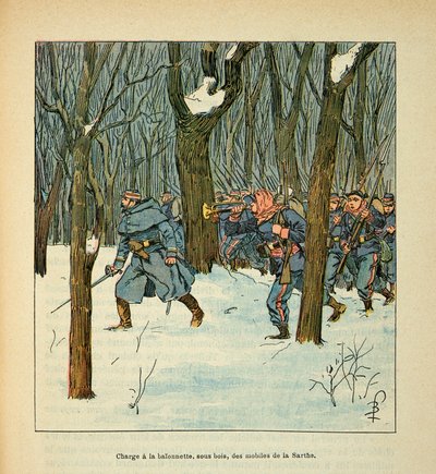 Battaglia di Le Mans in gennaio 1871, caricamento dei telefoni mobili della Sarthe, Collezione privata da Louis Charles Bombled