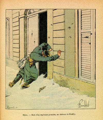 Morte di un capitano prussiano al castello di Pouilly da Louis Charles Bombled