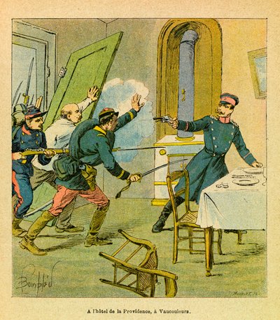 Un ufficiale prussiano fatto prigioniero dai francesi a Vaucouleurs da Louis Charles Bombled