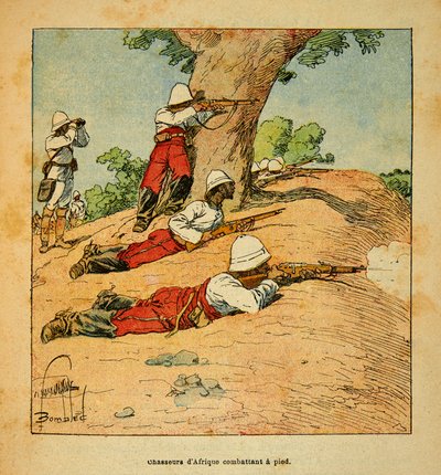 La guerra in Madagascar: Storia aneddotica delle spedizioni francesi del 1885-1895 di Henri Galli, illustrata da Louis Bombled: Cacciatori d