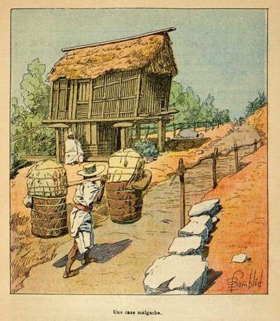 La guerra in Madagascar-Storia aneddotica delle spedizioni francesi del 1885-1895 di Henri Galli detto Galllichet (1854-1922), illustrato da Louis Bombled (1862-1927): Un caso malgascio nel XIX secolo, Collezione privata da Louis Charles Bombled