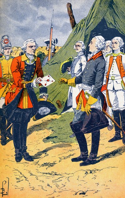 Washington riceve la resa di Yorktown da Louis Charles Bombled