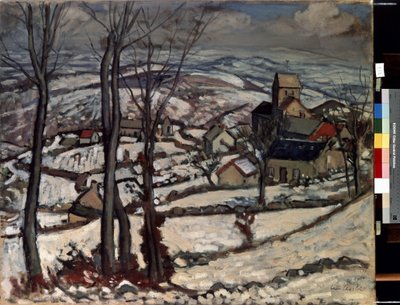 Villaggio a Morvan sotto la neve da Louis Charlot