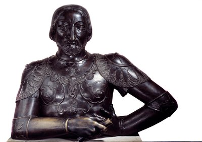 Busto del re di Francia Francesco I in bronzo da Louis Claude Vassé